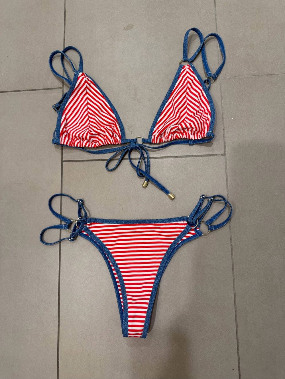 Beach Bunny Striped Harbor Bikini (NWOT) - Picture 4 of 10
